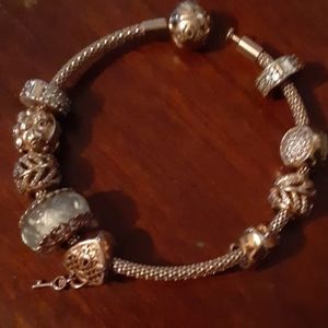 Authentic rose gold pandora bracelet